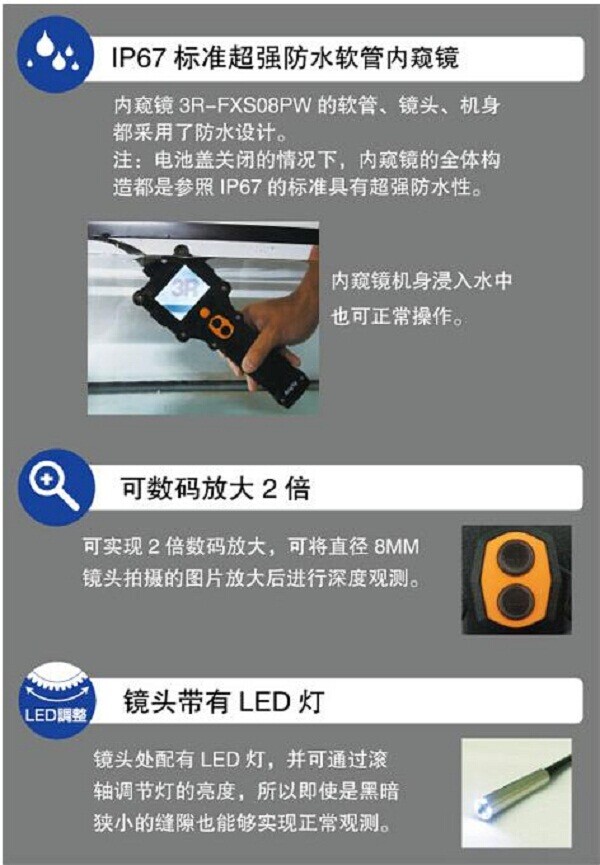 3R-FXS08PW 防水工業(yè)內窺鏡