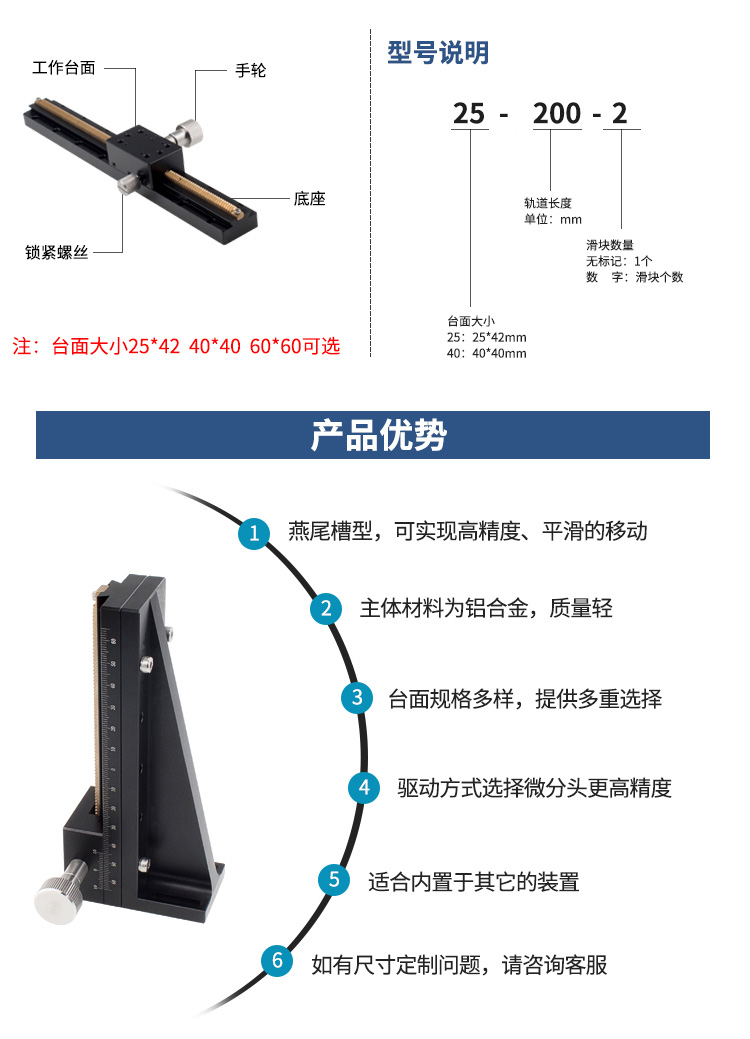 PT-DN25長行程燕尾槽齒輪齒條滑臺 手動平移臺 精密位移微調(diào)架