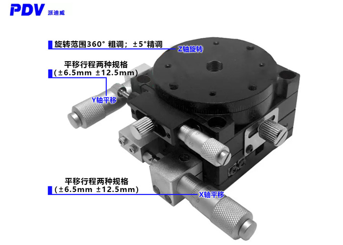 RD60精密三維臺(tái)/手動(dòng)三維組合臺(tái)XYR多維平臺(tái)微分頭驅(qū)動(dòng)