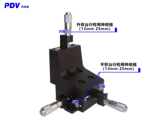 PT-XZ13 高精度型手動(dòng)整體平移臺XYZ